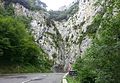 Axat, arrivée par les gorges de Saint-Georges.