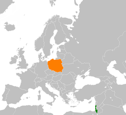 Peta memperlihatkan lokasiIsrael and Poland