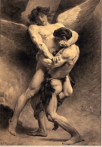 Le Combat de Jacob avec l'Ange (1876), New York, musée d'Art Dahesh.