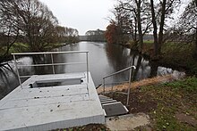 Settling pond for iron particles at water works Kalova laguna Sojovice.jpg