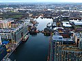 Looking south along Millwall Inner Dock, February 2014