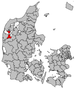 Kart over Struer kommune