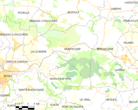 Mapa obce Montrozier