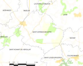 Poziția localității Saint-Germain-Beaupré