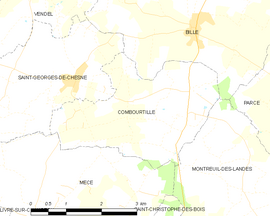 Mapa obce Combourtillé