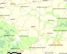Mapa obce Baron
