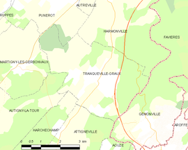 Mapa obce Tranqueville-Graux