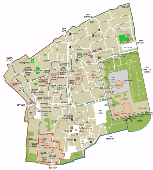 File:Map of Jerusalem - the old city.png