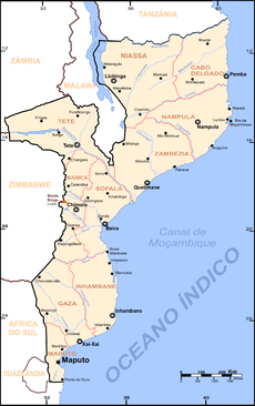 Mapa de Moçambique