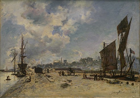 Johan Barthold Jongkind, Banchina a Honfleur (1866)