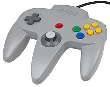 The Nintendo 64 Controller popularized the thumbstick. N64-Controller-Gray.jpg