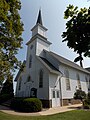 Church façade. By 1877, the Kvindherred Lutheran Church was erected.