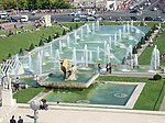 Fontaine des jardins du Trocadéro à Paris.