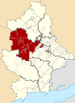 波克罗夫斯克区在顿涅茨克州的位置