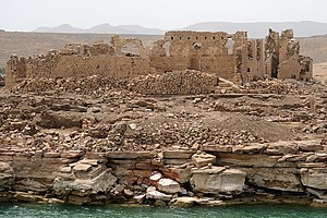 The remains of the Egyptian fort of Qasr Ibrim...