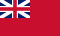 Red flag with Union Jack covering the upper left quadrant