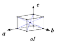 Réseau orthorhombique à volume centré de l'espace tridimensionnel.