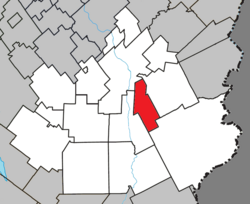 Location within Beauce-Sartigan RCM.