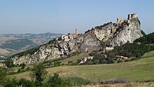 San Leo on the rock mons feretrius (Montefeltro) San Leo I.jpg