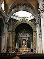 Goldener Renaissance-Chorbogen unter der Kuppel der Kirche Santa Maria del Popolo in Rom