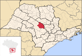 Ligging van de Braziliaanse microregio Jaú in São Paulo