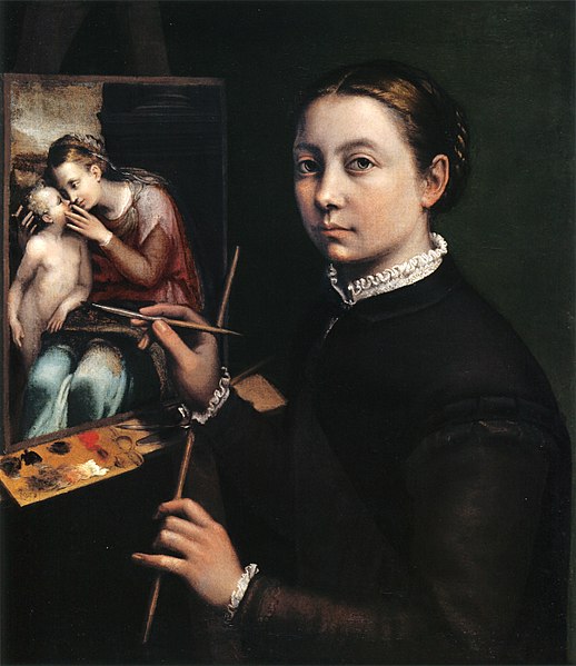 File:Self-portrait at the Easel Painting a Devotional Panel by Sofonisba Anguissola.jpg