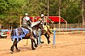 Knights reenacting a joust