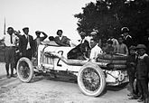 Ing. Walter Kaufmann im Steiger Rennwagen, Typ Targa Florio