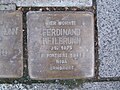 der Stolperstein für Ferdinand Heilbrunn