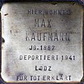 Stolperstein für Max Kaufmann (Kartäuserwall 7)