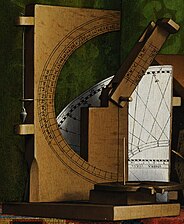 Universal equinoctial dial (disassembled, front) and Quadrant (rear)