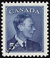 Selo de 5 cents. Xurxo VI (1950).