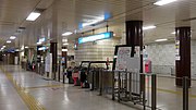 東区役所前駅改札口（2017年7月）