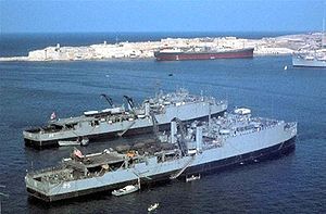 USS Donner with USS San Marcos (LSD-25)