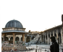 Blick auf das eingestürzte Minarett (2013)