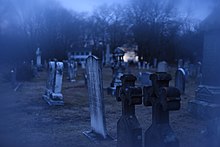 Union Cemetery at night Union Graveyard IV.JPG