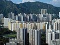 Vários conjuntos habitacionais públicos localizados em Wong Tai Sin.