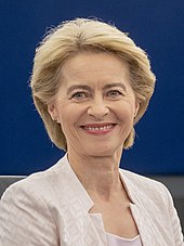 Incumbent President von der Leyen (Ursula von der Leyen) 2019.07.16. Ursula von der Leyen presents her vision to MEPs 2 (cropped).jpg
