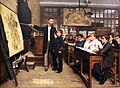 Image 56Albert Bettannier's 1887 painting La Tache noire depicts a child being taught about the "lost" province of Alsace-Lorraine in the aftermath of the Franco-Prussian War – an example of how European schools were often used in order to inoculate Nationalism in their pupils. (from School)
