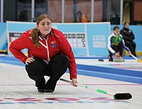 Karolina Jensen beim Mixed-Team-Wettbewerb