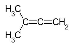 Strukturformel von 3-Methyl-1,2-butadien