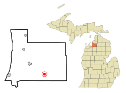 Location of Mancelona, Michigan