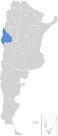 Сан-Хуан на карте Аргентины