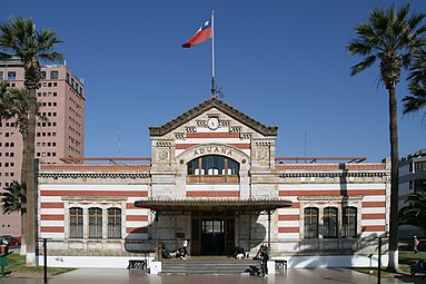 Arica's Customs Office (Aduana de Arica), built by the Peruvian Government after the 1868 earthquake.
