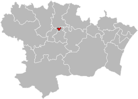 Situation of the canton of Carcassonne-1 in the department of Aude
