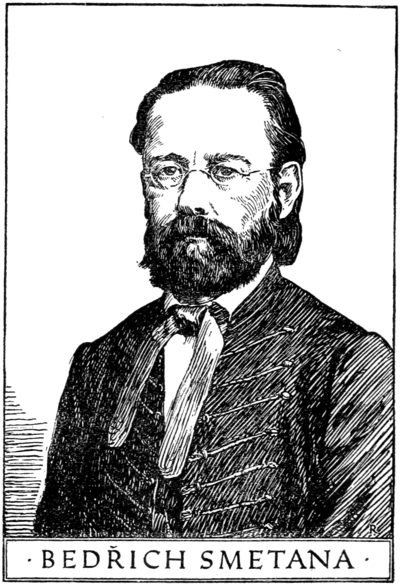 A portrait of Bedrich Smetana from page 18 of The music of Bohemia