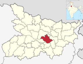 Positionskarte des Distrikts Begusarai