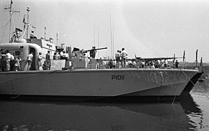 HMS Brave Borderer on the Rhine, 1961