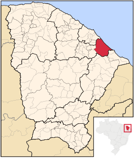 Ligging van de Braziliaanse microregio Cascavel in Ceará