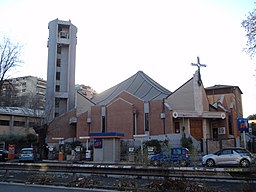 Exteriören vid Viale della Serenissima.